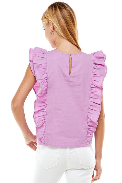 Ruffle Trim Top