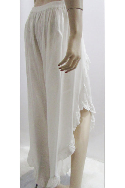 RUFFLED SIDE SPLIT PANT