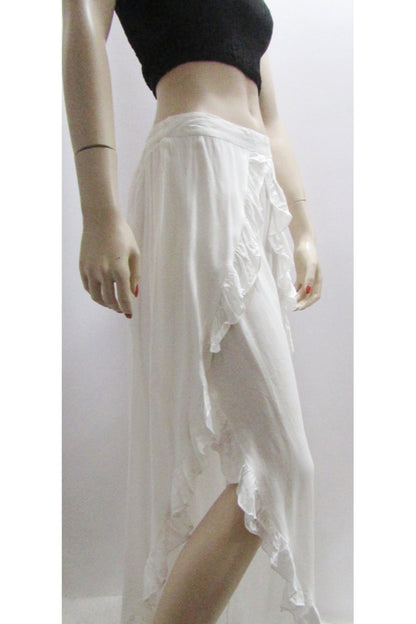 RUFFLED SIDE SPLIT PANT