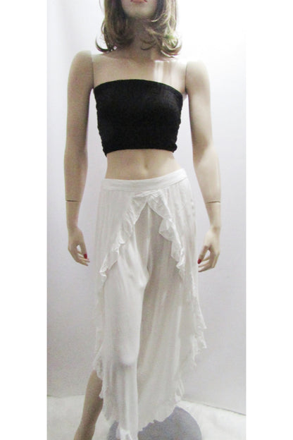 RUFFLED SIDE SPLIT PANT