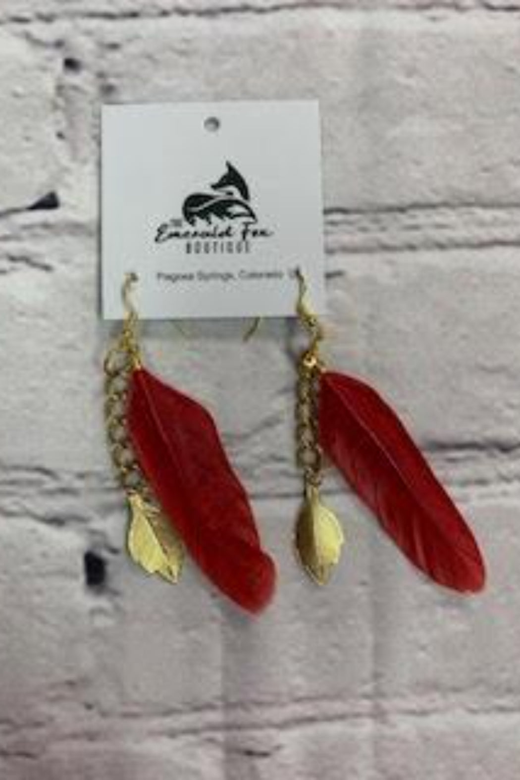“S.D. One And Only “ Feather Earrings
