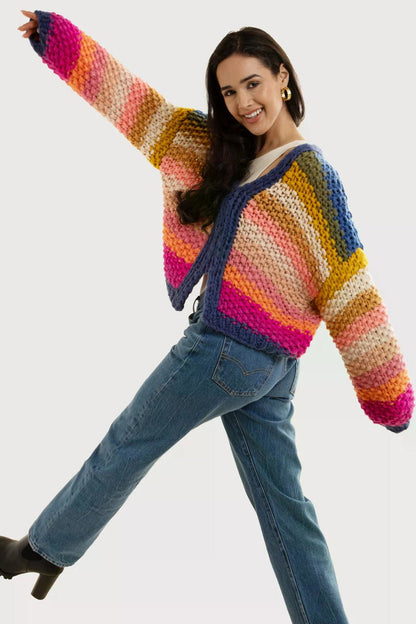 Reversible Rainbow Pullover Sweater