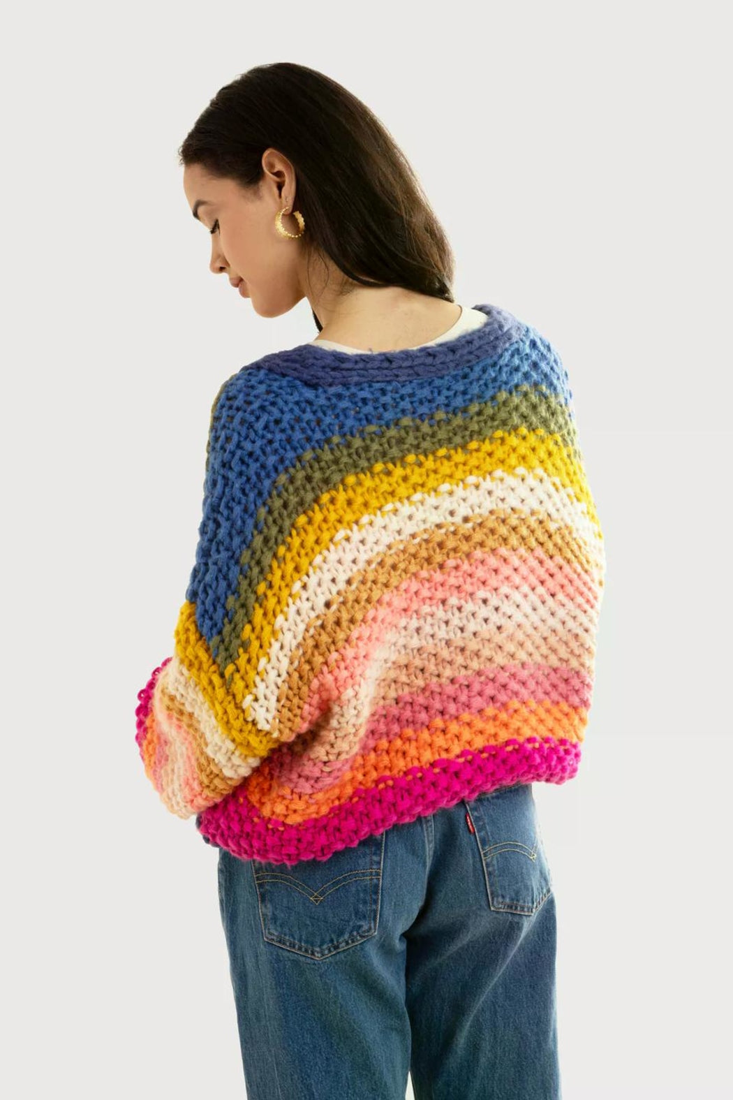 Reversible Rainbow Pullover Sweater