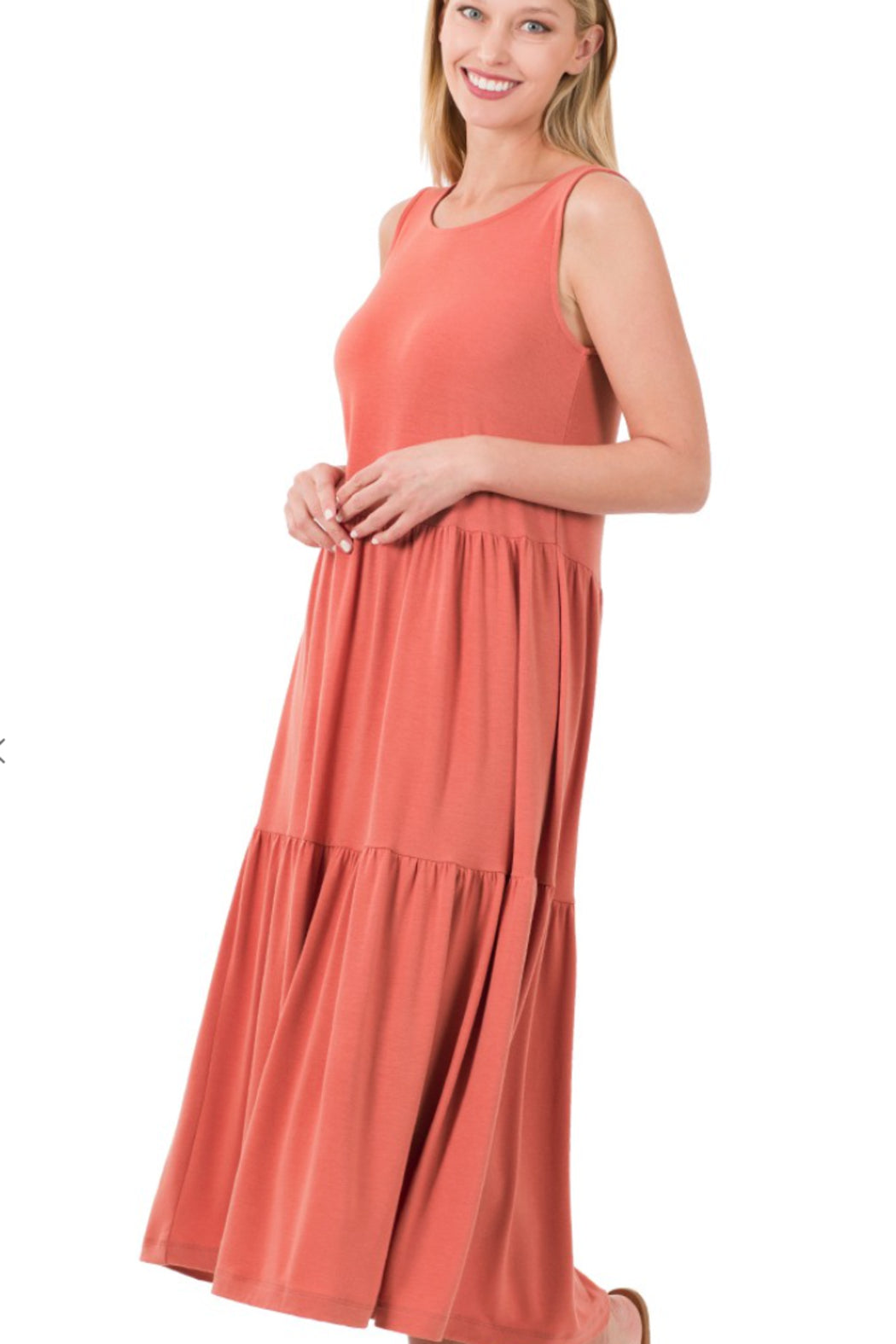 Sally Sleeveless Tiered Dress