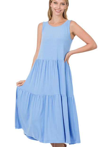 Sally Sleeveless Tiered Dress