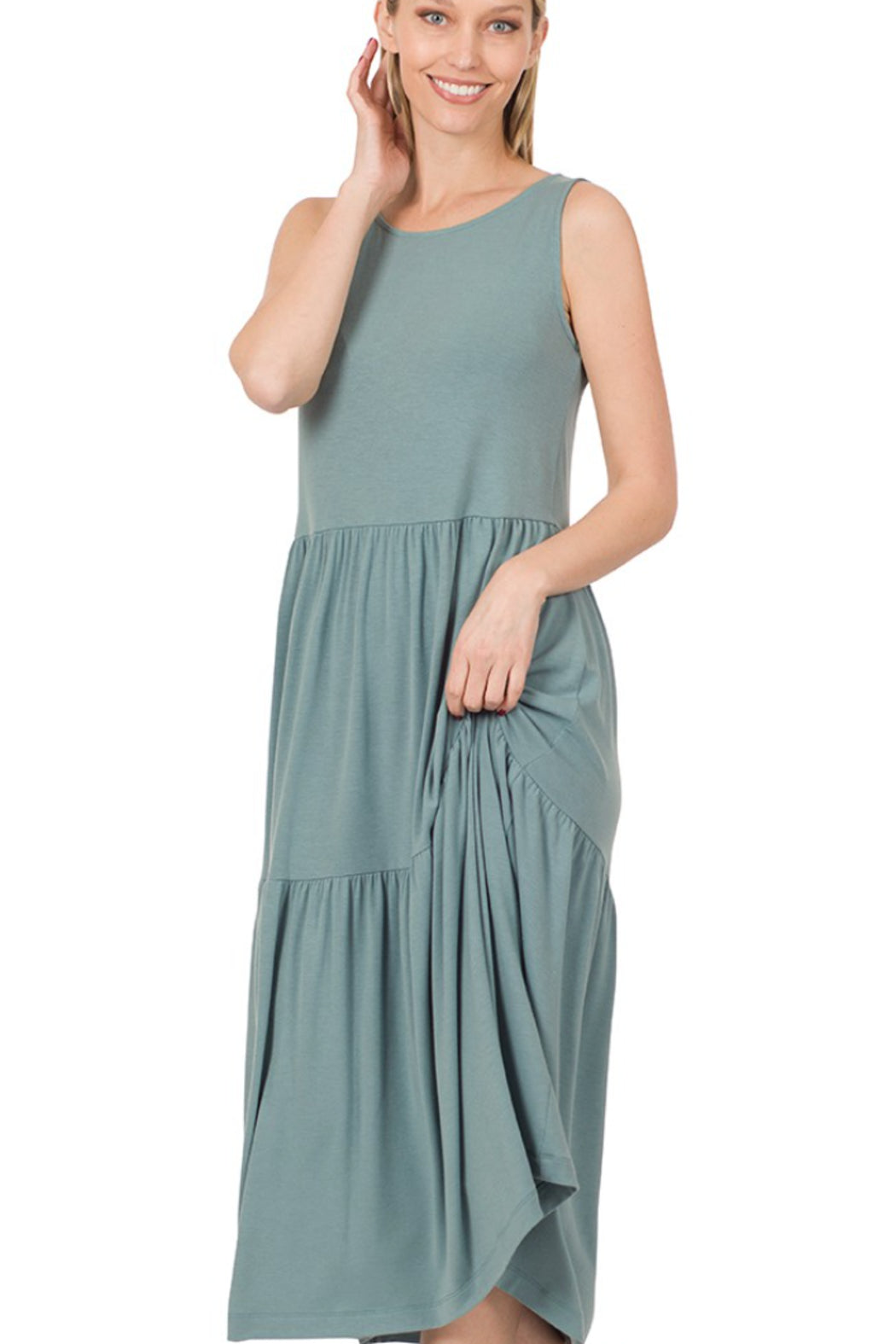 Sally Sleeveless Tiered Dress