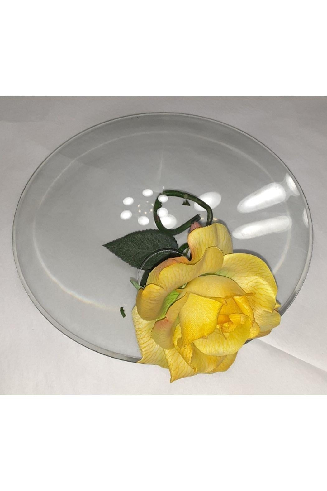 Glass Disk Vase