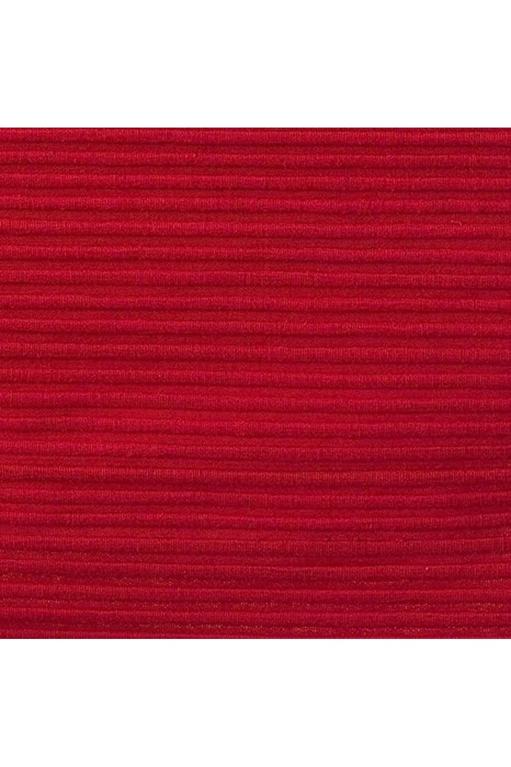Red Ribbed Placemats - Set Of 4