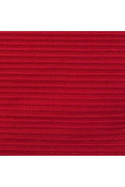 Red Ribbed Placemats - Set Of 4