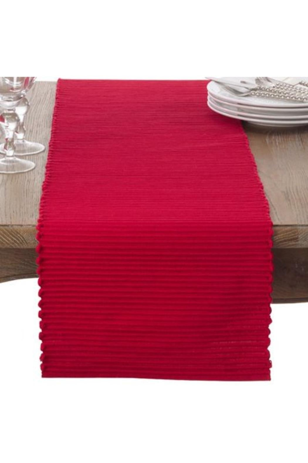Red Ribbed Table Runner