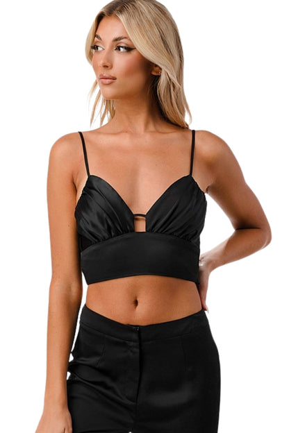Satin Cropped Cami