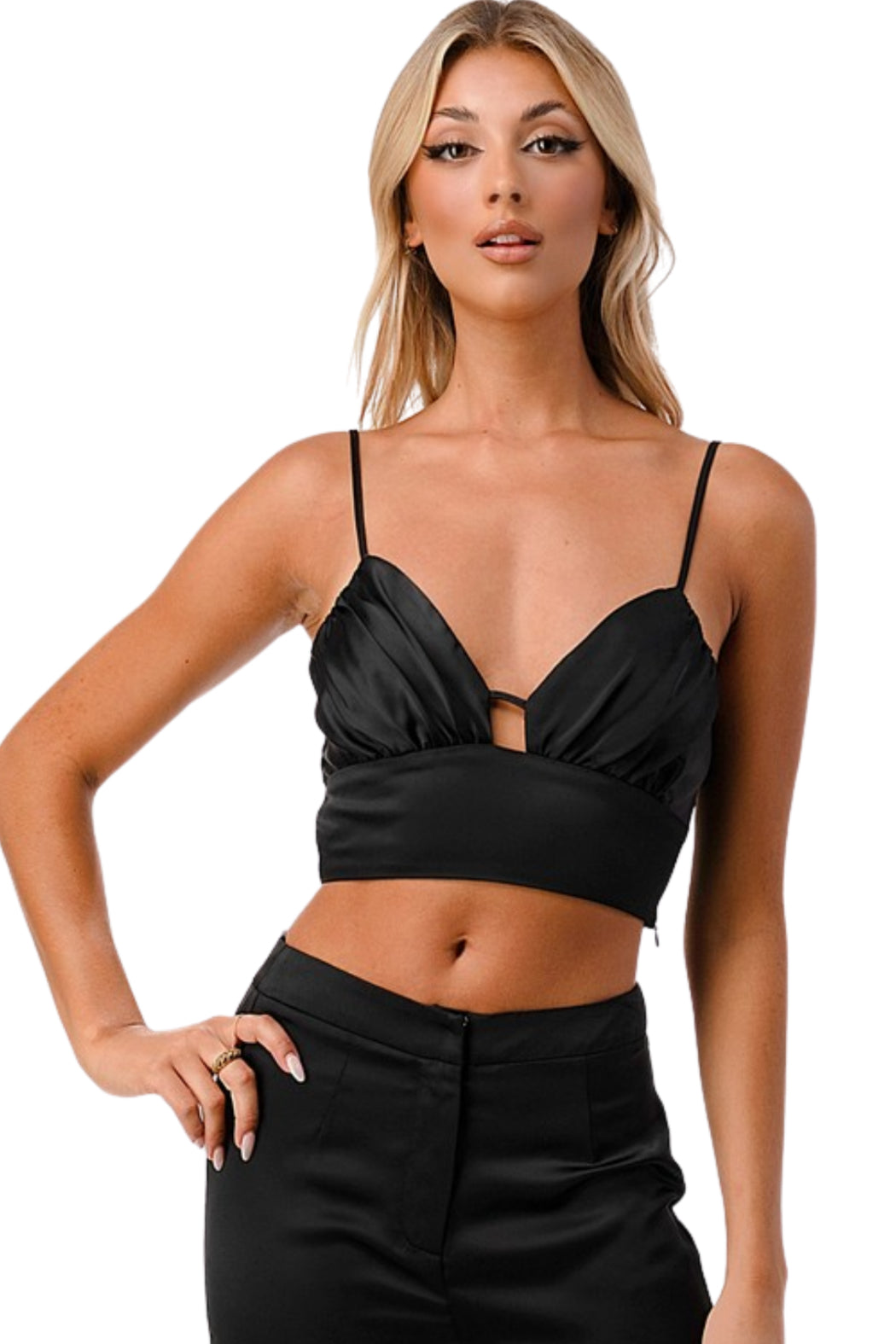 Satin Cropped Cami