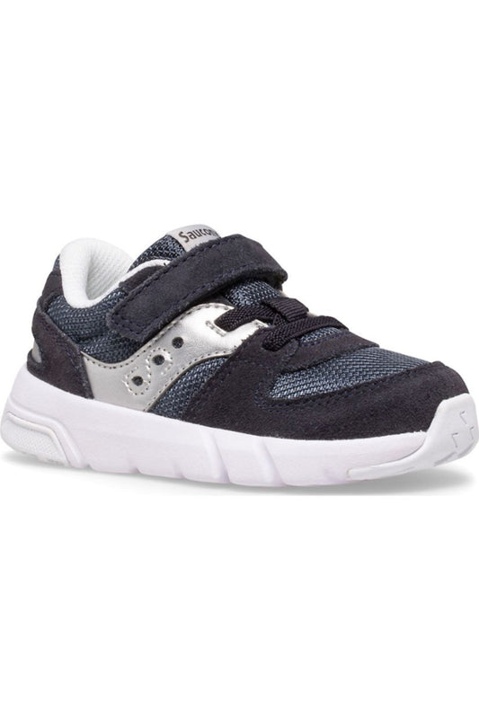 Saucony Little Kids Jazz Lite 2.0 in Navy/Silver