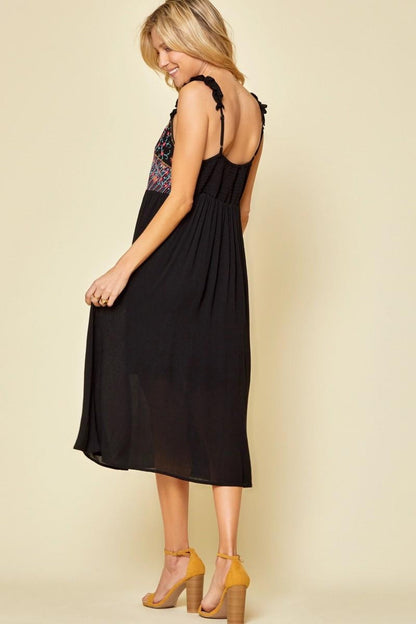 Embroidered Babydoll Dress