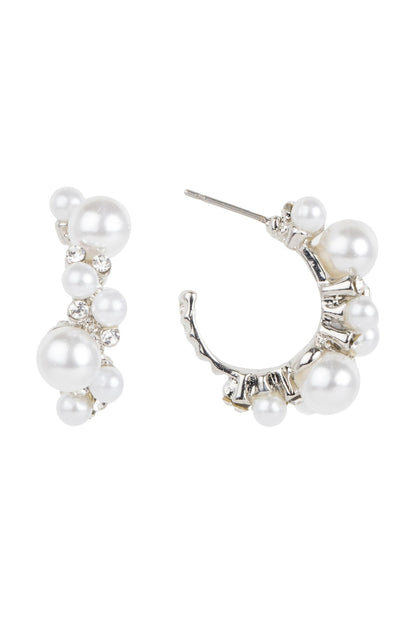 Scatter Pearl Hoop Earring