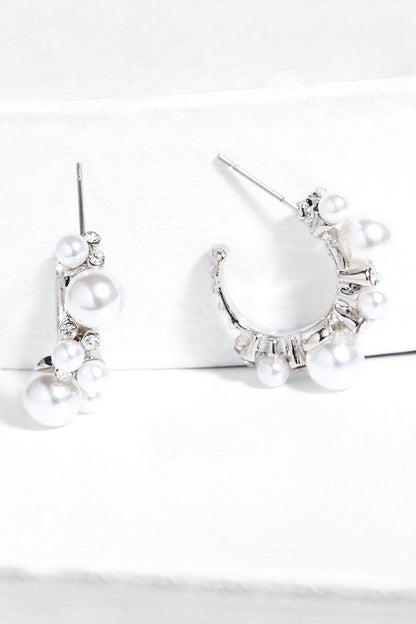 Scatter Pearl Hoop Earring