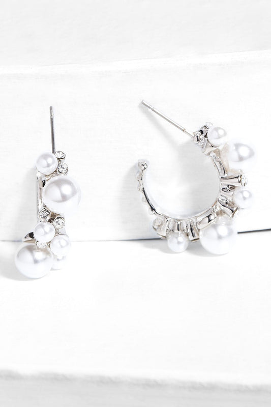 Scatter Pearl Hoop Earring