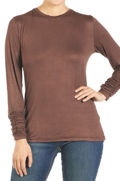 Scrunch Sleeve Tee Curvy