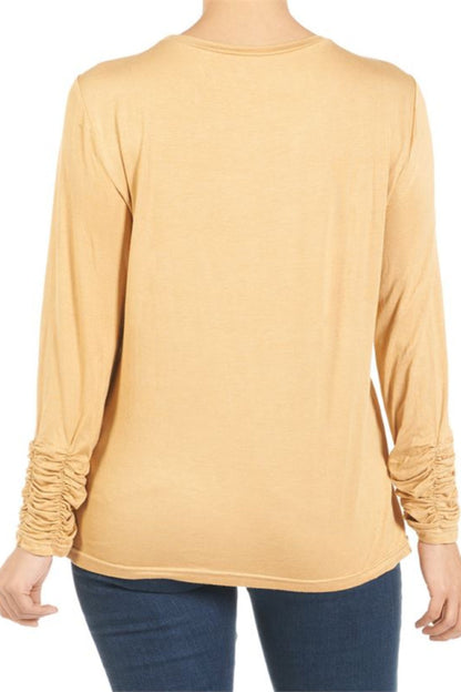 Scrunch Sleeve Tee Curvy