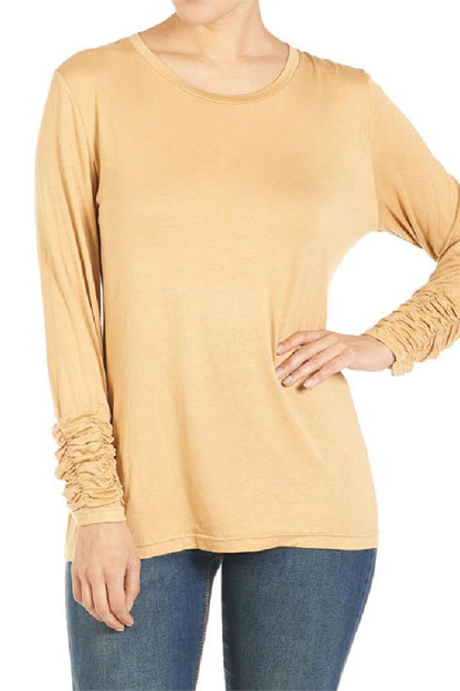 Scrunch Sleeve Tee Curvy