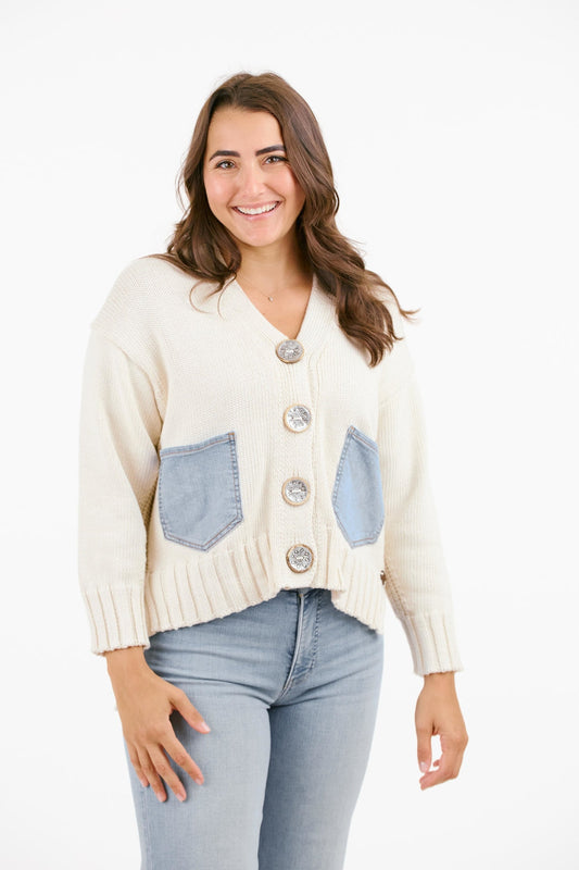 Cream Cotton Cardigan