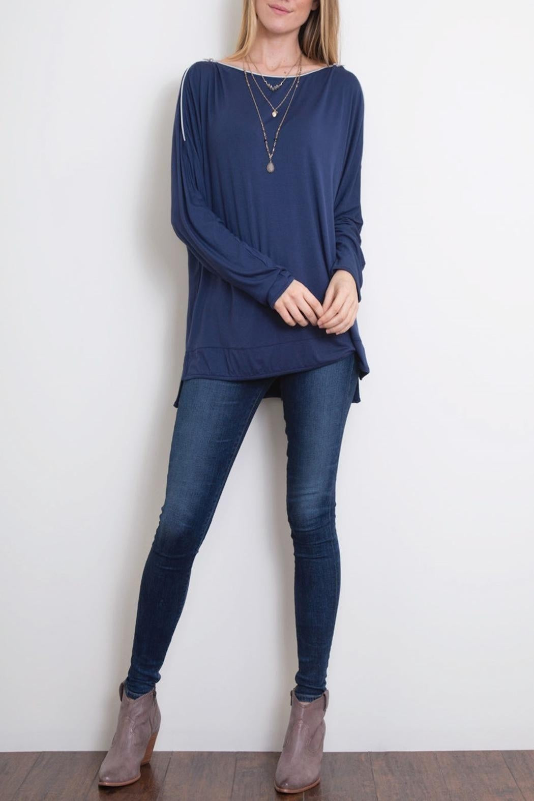 Zipper Neck Top