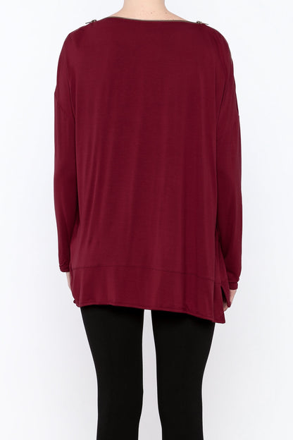 Zipper Neck Top