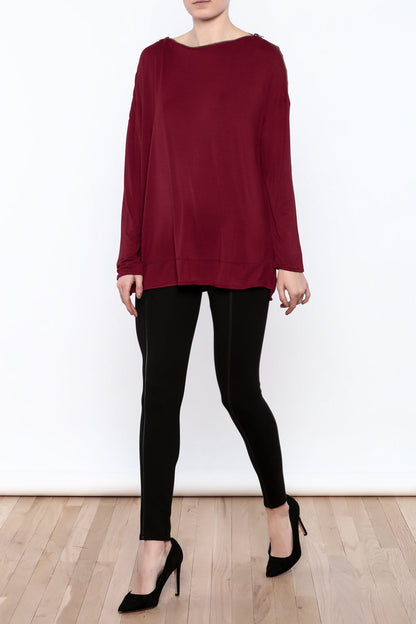 Zipper Neck Top