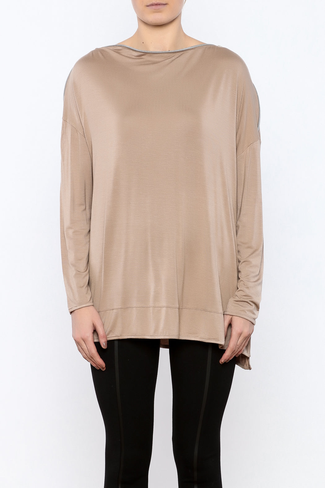 Zipper Neck Top