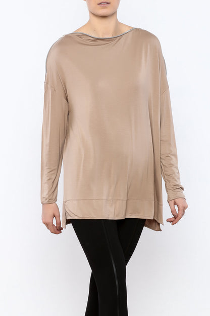 Zipper Neck Top