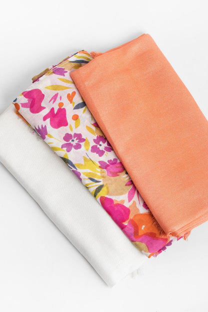 Flower Garden Scarf Set