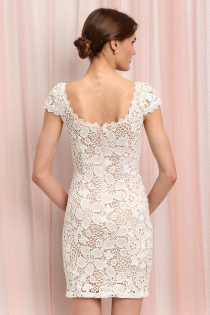 Ivory/nude Crocheted Dress