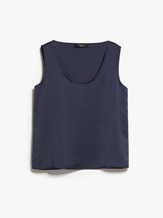 Max Mara Weekend Sonale Black Satin Top