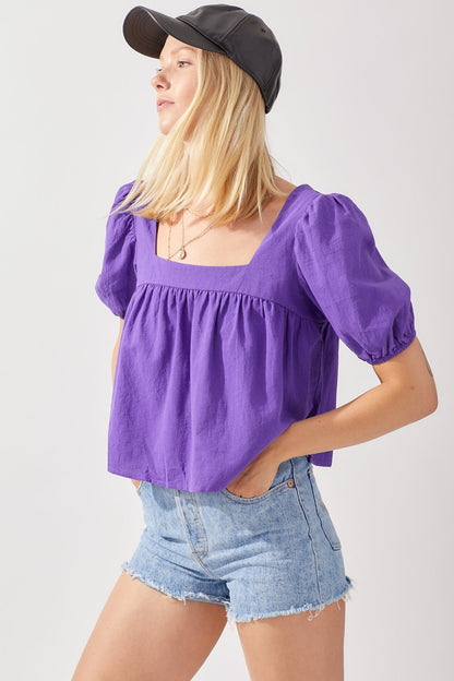 Square Neck Babydoll Top
