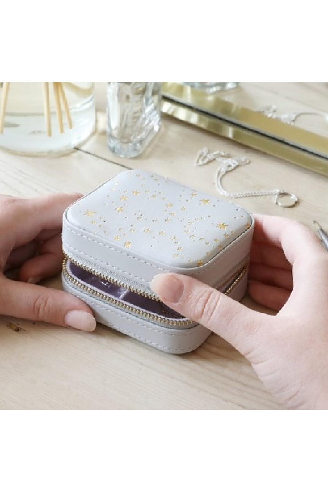Square Travel Jewelry Case