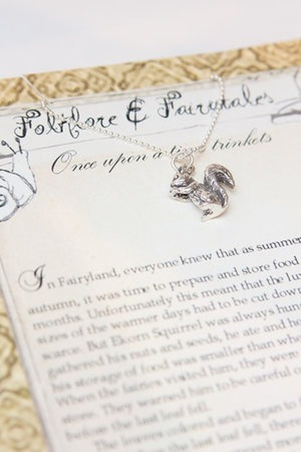 Squirrel storybook necklace