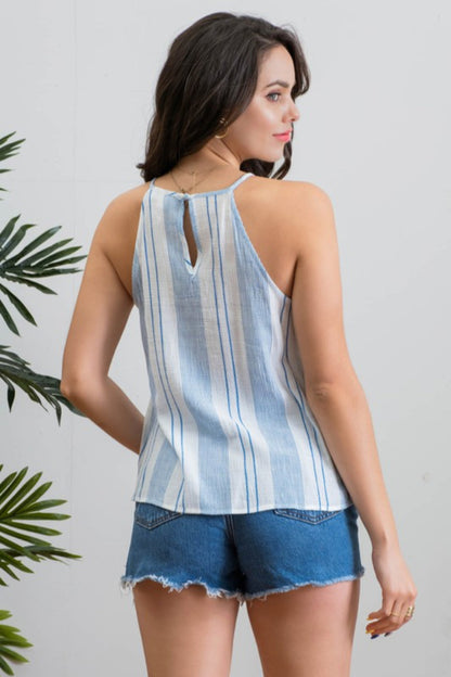 Striped  Halter Top