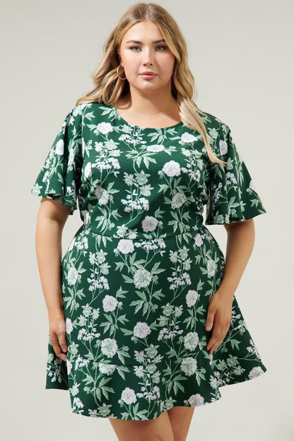 Kirby Floral Flouncy Mini Dress