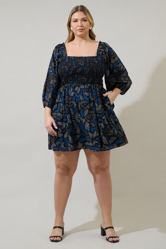 Aurina Smocked Mini Dress