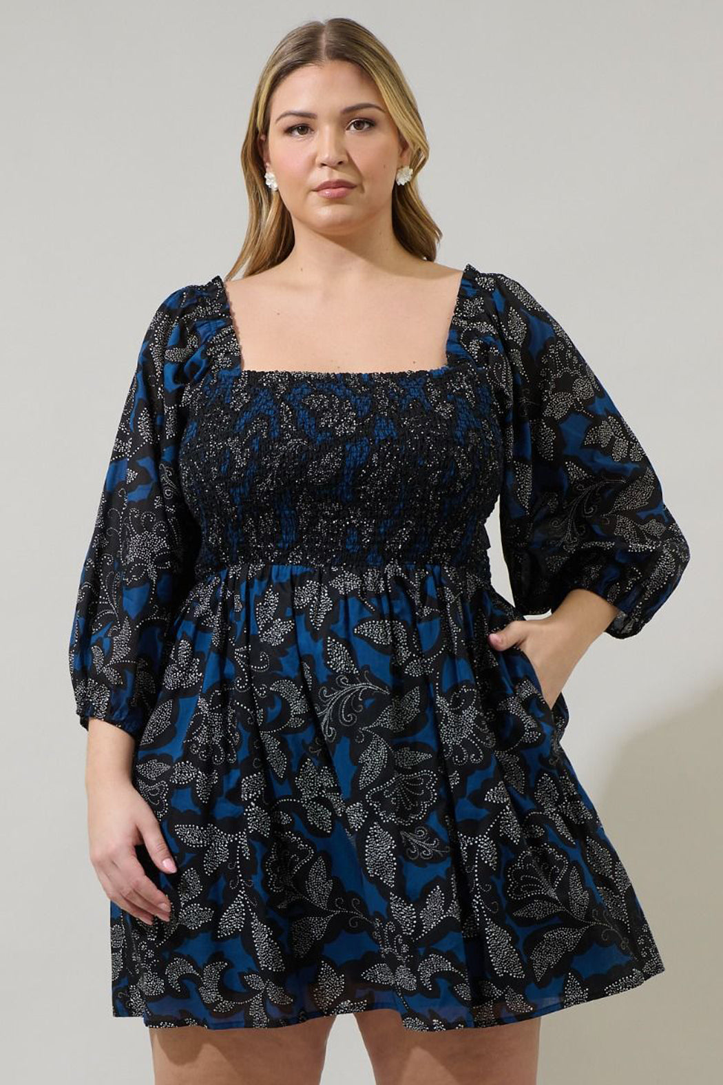 Aurina Smocked Mini Dress