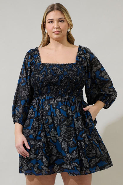 Aurina Smocked Mini Dress