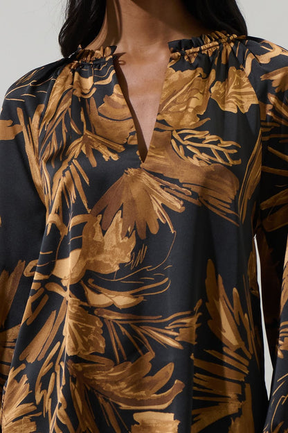 Jovie Split Neck Satin Blouse