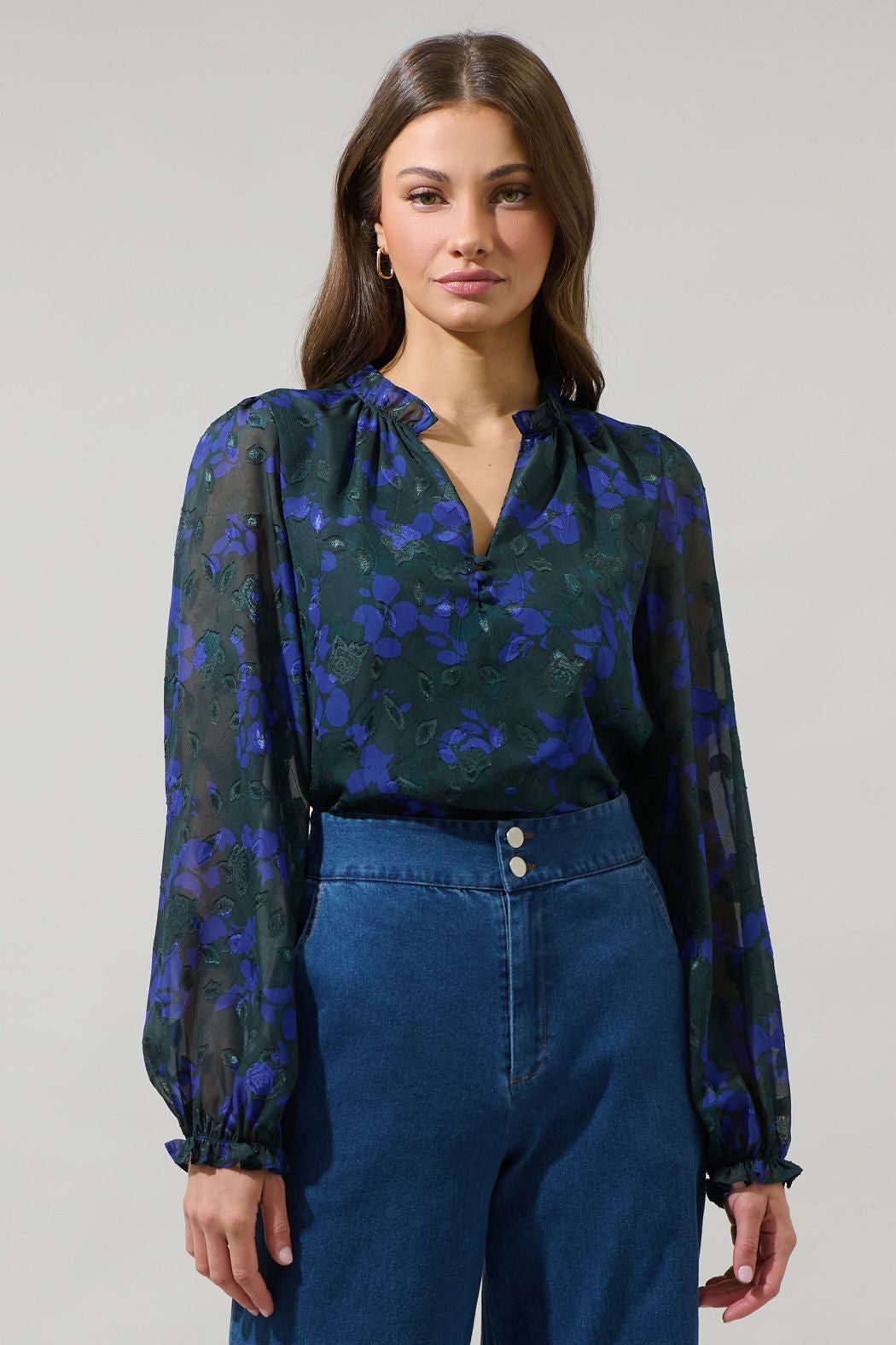Sweetwater Floral Organza Blouse