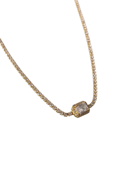 Clear CZ Tennis Necklace