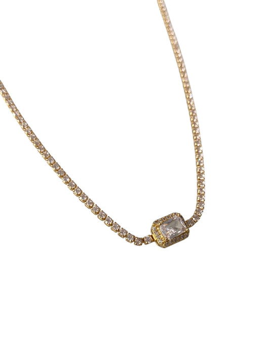 Clear CZ Tennis Necklace