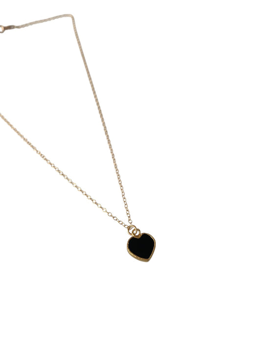Black Onyx Heart Necklace