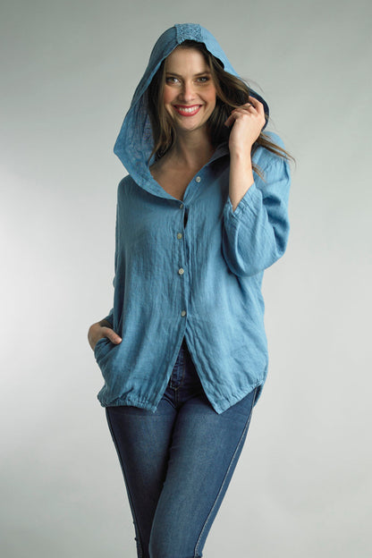 Linen Hoodie Jacket