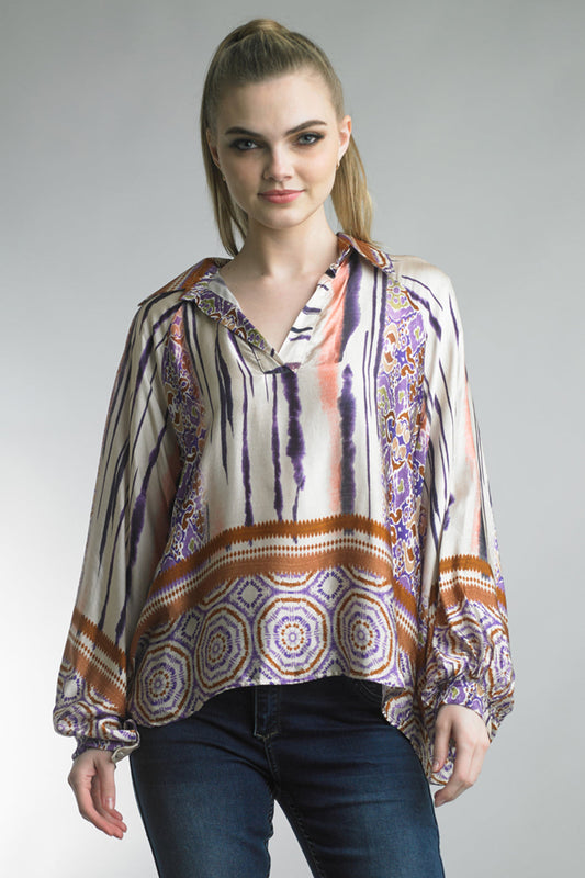 Purple Poet's Blouse