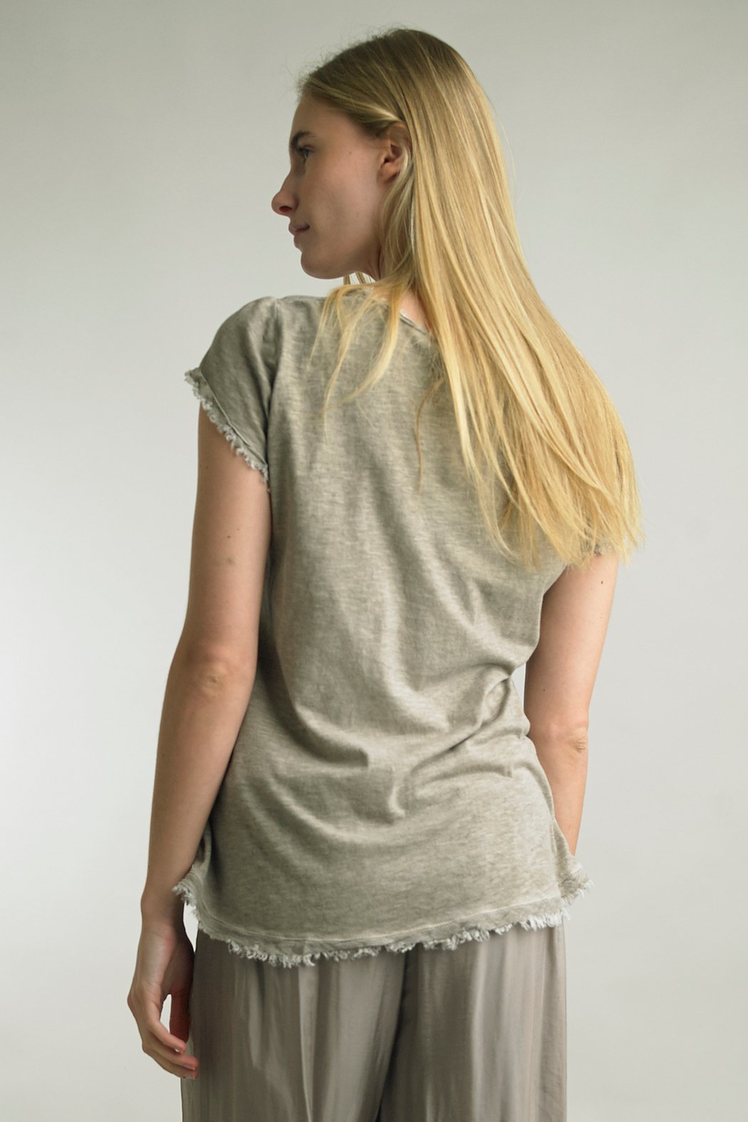 Taupe Bias Top