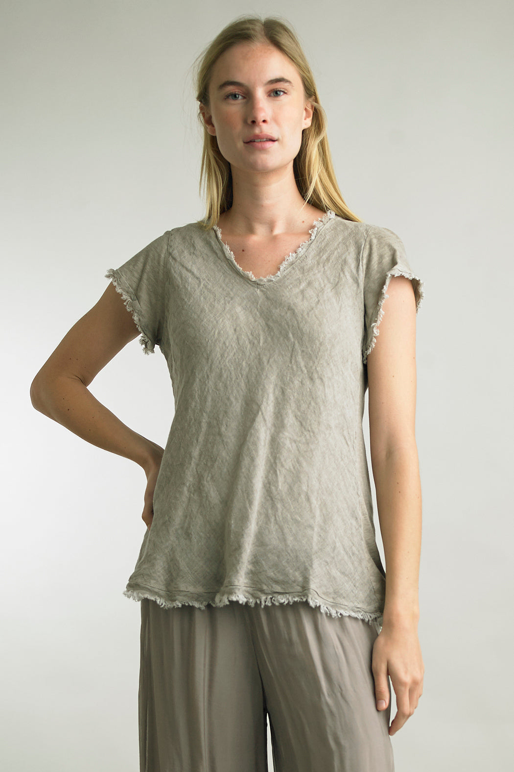 Taupe Bias Top